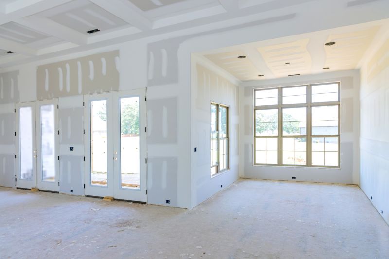 Drywall Installation in a Living Room